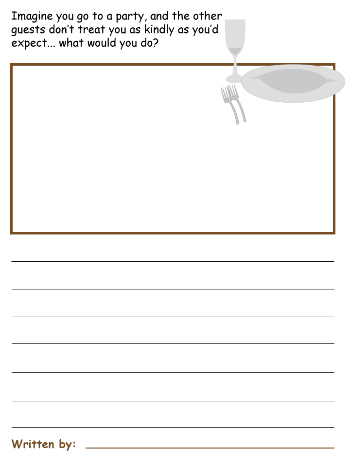 Nasruddin feeds his coat printable draw and write worksheet