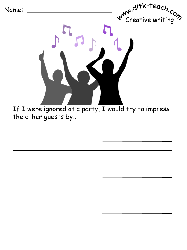 Word prompt worksheet in colour.