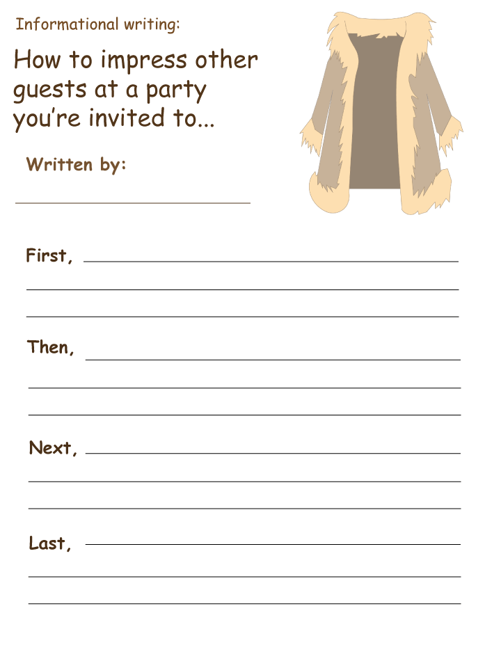 An example of an informational writing printable worksheet for this fable, in color.