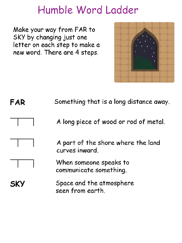 One of the word ladder worksheets for this fable.