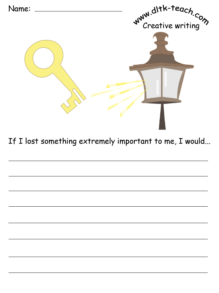 The Lamp and the Key printable writing prompt