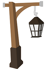 A lamp post craft.