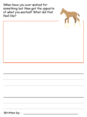 A draw and write printable template for this fable.