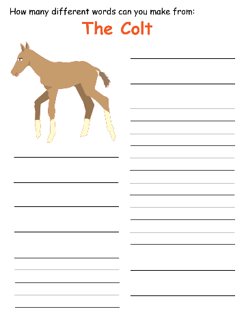 An example of a word mine for this fable.