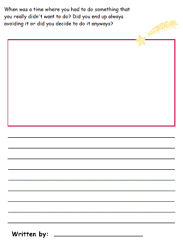 Draw and write printable template for this fable.