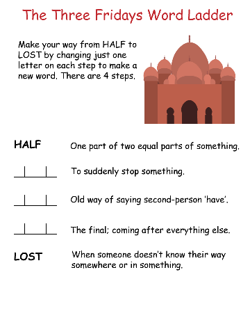 One of the word ladder worksheets for this fable.