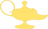 A picture of the lamp from the story of Aladdin and the Wonderful Lamp.