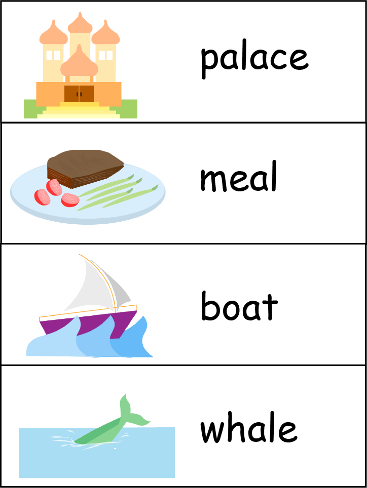 An example of a word wall using other words.