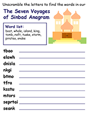 An example of an anagram, specifically the colored, easy version.