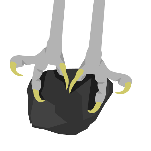 The large bird holding a massive rock, that is to be dropped on Sinbad's ship to sink it.